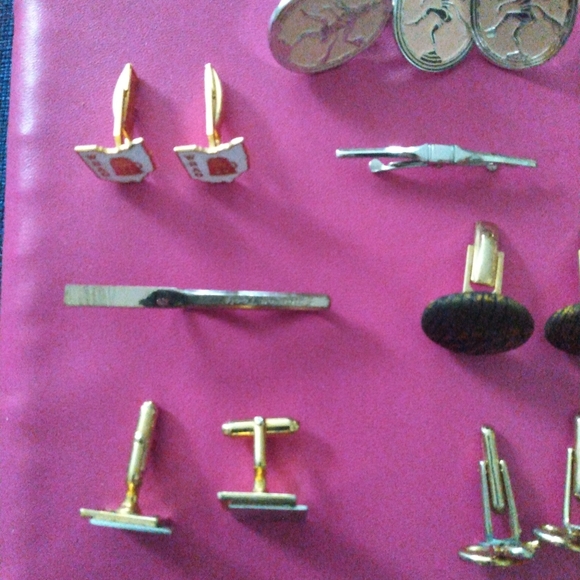 Cuff Links, Tie Bars and Tie Tacks 10+ sets VINTAGE EUC - Picture 2 of 3